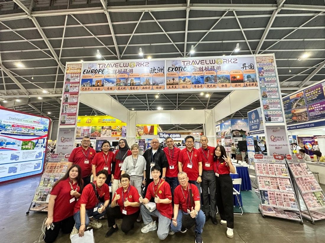 The TravelWorkz team at a Singapore travel fair